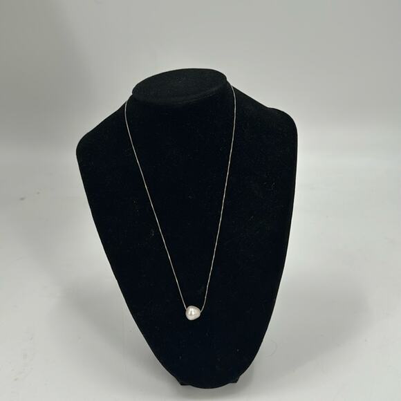 Sterling silver Baroque Fresh water pearl Necklace - Picture 1 of 4